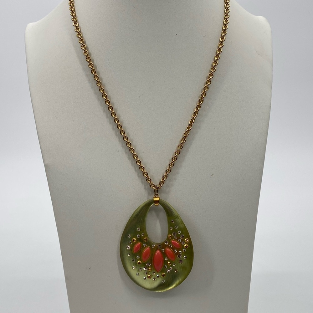 Alexis Bittar Lucite Gold Chain Necklace